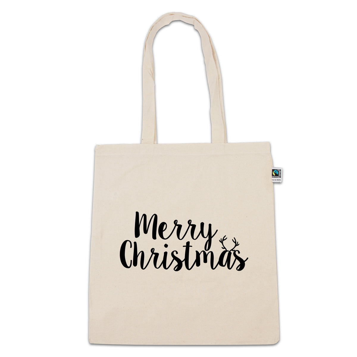 Katoenen Fairtrade® tas - Merry Christmas